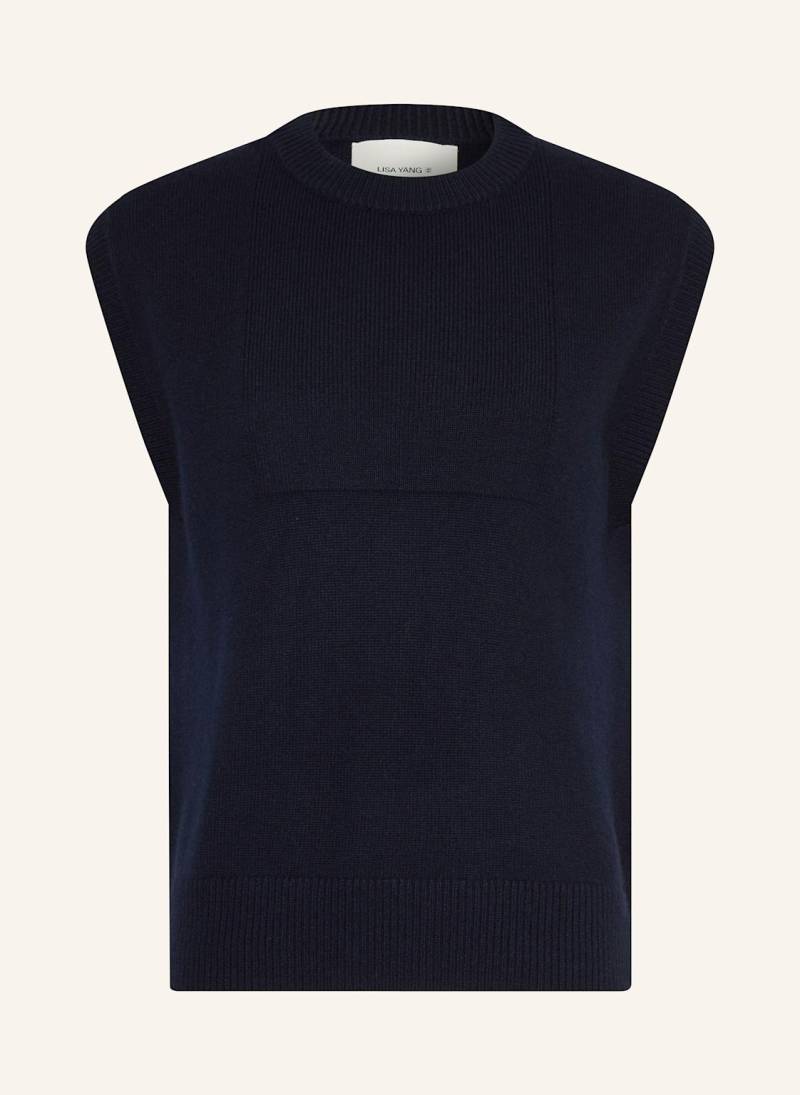 Lisa Yang Cashmere-Pullunder Dennis blau von LISA YANG