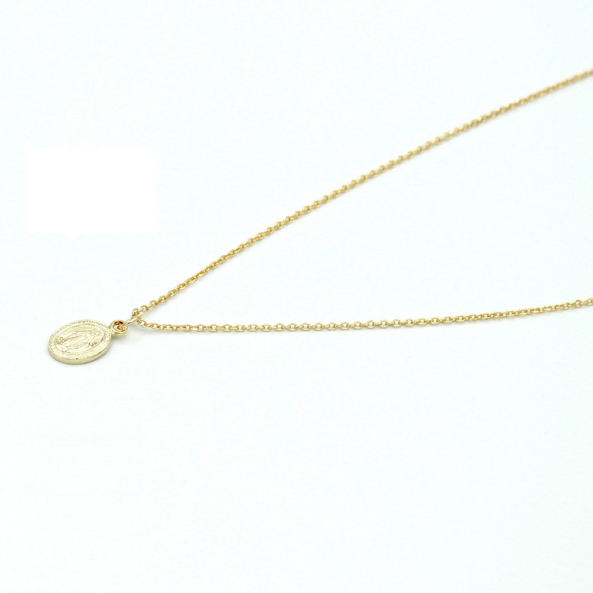 Halskette Mit Gravierter Medaille von LISAKORNPARIS