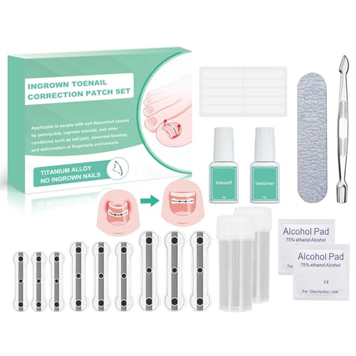 Nagelspange Fußnägel Eingewachsene Zehennägel Set 9er Zehennagel Korrektur Patch Eingewachsener Zehennagel Streifen für Zehennagel Eingewachsen Nägel & Paronychie (Größe: 15/17/20mm) von LISDATKE
