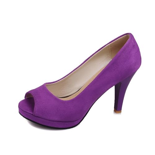 LISYIIZ Damen SL1031 Pumps mit Stiletto Hoch Stiletto Komfort Festkörper Violett - 35.5 EU LISYIIZ Damen SL1031 Pumps mit Stiletto Hoch Stiletto Komfort Festkörper Violett - 35.5 EU von LISYIIZ