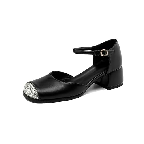 LISYIIZ Damen SS1000 Pumps D-Orsay mit Blockabsatz Niedrig Schnalle Rutschsicher Blockabsatz Schwarz - 34 EU LISYIIZ Damen SS1000 Pumps D-Orsay mit Blockabsatz Niedrig Schnalle Rutschsicher Blockabsatz Schwarz - 34 EU von LISYIIZ
