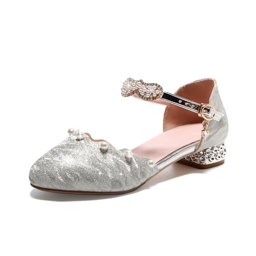 LISYIIZ Damen SS1017 Pumps D-Orsay mit Mit Perlen Adjustable Strap Schnalle Silber - 36.5 EU LISYIIZ Damen SS1017 Pumps D-Orsay mit Mit Perlen Adjustable Strap Schnalle Silber - 36.5 EU von LISYIIZ