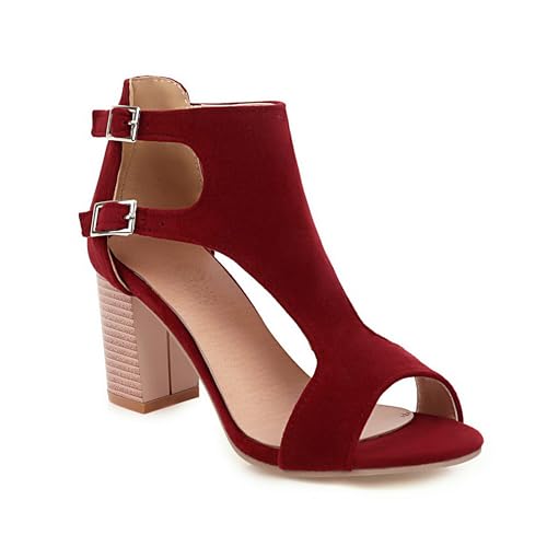 LISYIIZ Damen SS1023 Sandale Mit Absatz mit Blockabsatz Mitte Komfort Festkörper Blockabsatz Rot - 41 EU LISYIIZ Damen SS1023 Sandale Mit Absatz mit Blockabsatz Mitte Komfort Festkörper Blockabsatz Rot - 41 EU von LISYIIZ