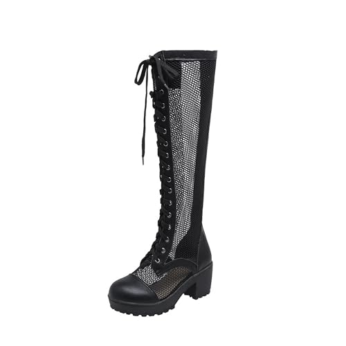 LISYIIZ Damen SS1030 Stiefel mit Blockabsatz Niedrig Halblang Kariert Geschlossen Klassischer Schnürhalbschuh Schwarzer Reißverschluss - 42.5 EU LISYIIZ Damen SS1030 Stiefel mit Blockabsatz Niedrig Halblang Kariert Geschlossen Klassischer Schnürhalbschuh Schwarzer Reißverschluss - 42.5 EU von LISYIIZ