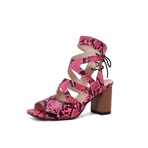 LISYIIZ Damen SS1032 Sandale Mit Absatz mit Blockabsatz Mitte Komfort Blockabsatz Schnürsenkel Rosa - 35 EU LISYIIZ Damen SS1032 Sandale Mit Absatz mit Blockabsatz Mitte Komfort Blockabsatz Schnürsenkel Rosa - 35 EU von LISYIIZ