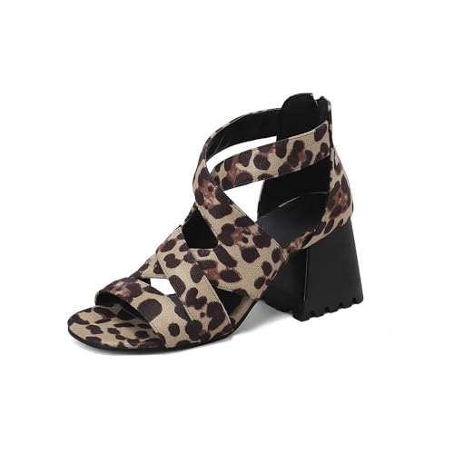 LISYIIZ Damen SS1034 Sandale Mit Absatz mit Blockabsatz Mitte Niedrig Spitze Festkörper Blockabsatz Leopard - 38 EU LISYIIZ Damen SS1034 Sandale Mit Absatz mit Blockabsatz Mitte Niedrig Spitze Festkörper Blockabsatz Leopard - 38 EU von LISYIIZ