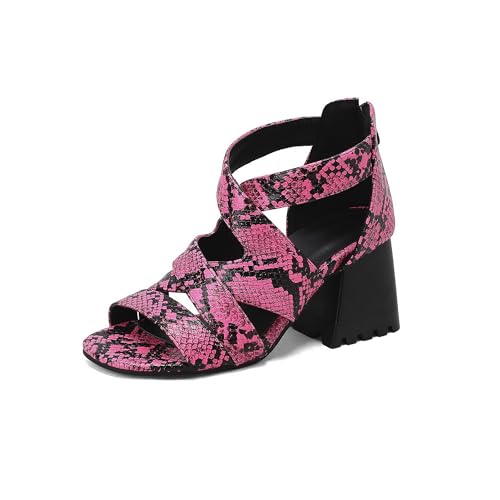 LISYIIZ Damen SS1034 Sandale Mit Absatz mit Blockabsatz Mitte Niedrig Spitze Festkörper Blockabsatz Pink - 43 EU LISYIIZ Damen SS1034 Sandale Mit Absatz mit Blockabsatz Mitte Niedrig Spitze Festkörper Blockabsatz Pink - 43 EU von LISYIIZ