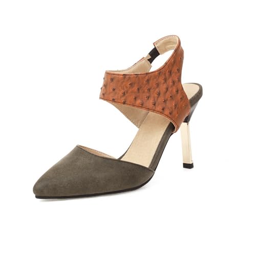 LISYIIZ Damen SS1035 Sandale Mit Absatz mit Stiletto Hoch Festkörper Slingback Spitze Zehe Grün - 45.5 EU LISYIIZ Damen SS1035 Sandale Mit Absatz mit Stiletto Hoch Festkörper Slingback Spitze Zehe Grün - 45.5 EU von LISYIIZ