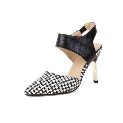 LISYIIZ Damen SS1035 Sandale Mit Absatz mit Stiletto Hoch Festkörper Slingback Spitze Zehe Schwarz - 41.5 EU LISYIIZ Damen SS1035 Sandale Mit Absatz mit Stiletto Hoch Festkörper Slingback Spitze Zehe Schwarz - 41.5 EU von LISYIIZ