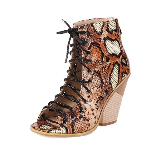 LISYIIZ Damen SS1036 Stiefeletten mit Klobig Niedrig Klassischer Schnürhalbschuh Komfort Reißverschluss Braun - 38 EU LISYIIZ Damen SS1036 Stiefeletten mit Klobig Niedrig Klassischer Schnürhalbschuh Komfort Reißverschluss Braun - 38 EU von LISYIIZ