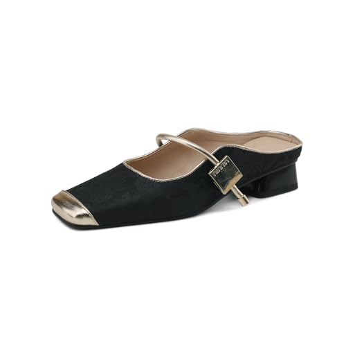 LISYIIZ Damen SS933 Flache Sandale mit Schlüpfen Leicht Leder Schwarz - 40 EU LISYIIZ Damen SS933 Flache Sandale mit Schlüpfen Leicht Leder Schwarz - 40 EU von LISYIIZ