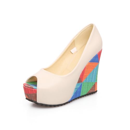 LISYIIZ Damen SS935 Pumps mit Keilabsatz Niedrig Vergleich Und Verbindung Komfort Synthetik Beige - 35.5 EU LISYIIZ Damen SS935 Pumps mit Keilabsatz Niedrig Vergleich Und Verbindung Komfort Synthetik Beige - 35.5 EU von LISYIIZ
