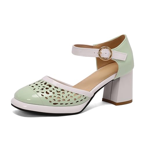 LISYIIZ Damen SS941 Pumps D-Orsay mit Blockabsatz Mitte Smoking Leicht Quadratisch Absatz Grün - 42.5 EU LISYIIZ Damen SS941 Pumps D-Orsay mit Blockabsatz Mitte Smoking Leicht Quadratisch Absatz Grün - 42.5 EU von LISYIIZ