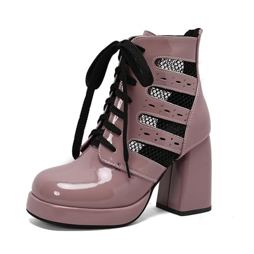 LISYIIZ Damen SS942 Stiefeletten mit Blockabsatz Hoch Ausgehöhlt Belt Quadratisch Absatz Violett - 35 EU LISYIIZ Damen SS942 Stiefeletten mit Blockabsatz Hoch Ausgehöhlt Belt Quadratisch Absatz Violett - 35 EU von LISYIIZ