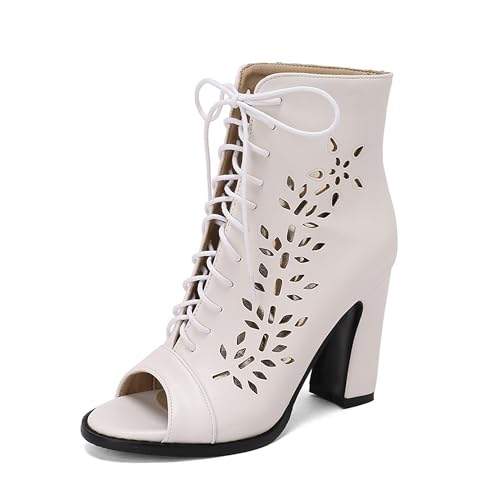 LISYIIZ Damen SS943 Stiefeletten mit Klobig Hoch Festkörper Belt Booties Beige - 35 EU LISYIIZ Damen SS943 Stiefeletten mit Klobig Hoch Festkörper Belt Booties Beige - 35 EU von LISYIIZ