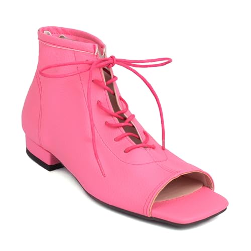 LISYIIZ Damen SS962 Stiefeletten mit Peep Toe Belt Rosa - 36.5 EU LISYIIZ Damen SS962 Stiefeletten mit Peep Toe Belt Rosa - 36.5 EU von LISYIIZ