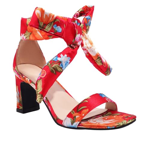 LISYIIZ Damen SS966 Sandale Mit Absatz mit Klobig Hoch Rutschsicher Peep Toe Klobig Rot - 36.5 EU LISYIIZ Damen SS966 Sandale Mit Absatz mit Klobig Hoch Rutschsicher Peep Toe Klobig Rot - 36.5 EU von LISYIIZ