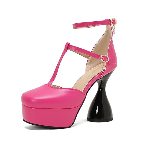 LISYIIZ Damen SS971 Pumps D-Orsay mit Spule Niedrig Geschlossen Schnalle Synthetik Rosa - 45.5 EU LISYIIZ Damen SS971 Pumps D-Orsay mit Spule Niedrig Geschlossen Schnalle Synthetik Rosa - 45.5 EU von LISYIIZ