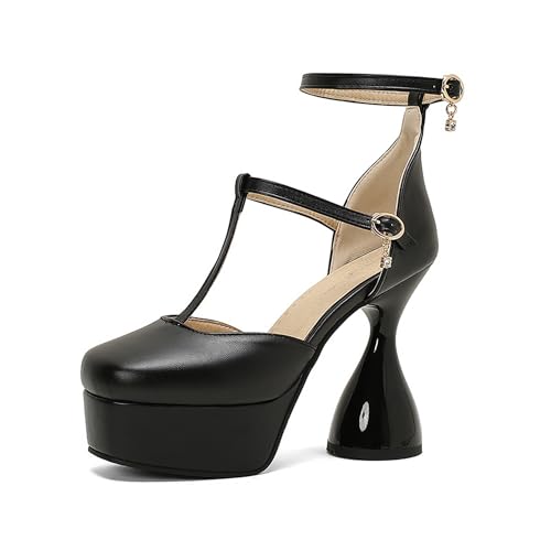 LISYIIZ Damen SS971 Pumps D-Orsay mit Spule Niedrig Geschlossen Schnalle Synthetik Schwarz - 35 EU LISYIIZ Damen SS971 Pumps D-Orsay mit Spule Niedrig Geschlossen Schnalle Synthetik Schwarz - 35 EU von LISYIIZ