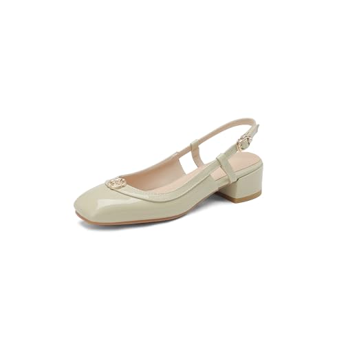 LISYIIZ Damen SS997 Pumps D-Orsay mit Adjustable Strap Anhänger Kunstfell Hellgrün - 41 EU LISYIIZ Damen SS997 Pumps D-Orsay mit Adjustable Strap Anhänger Kunstfell Hellgrün - 41 EU von LISYIIZ