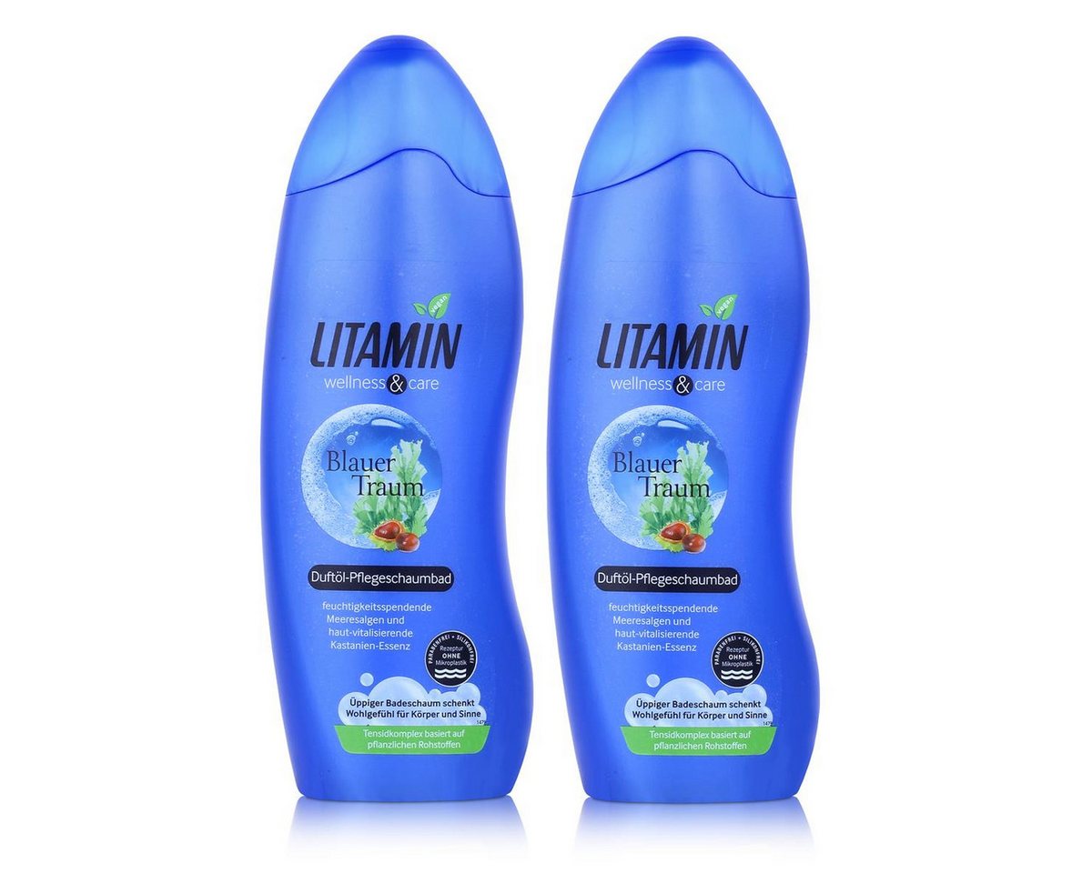 LITAMIN Badeschaum LITAMIN Duftöl-Pflegeschaumbad Blauer Traum 750ml Wellnes & Care (2er von LITAMIN