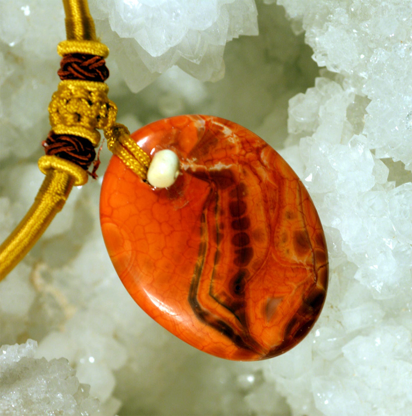 Feuerachat-Anhänger N53 von LITHOZENPALEOSCOPE