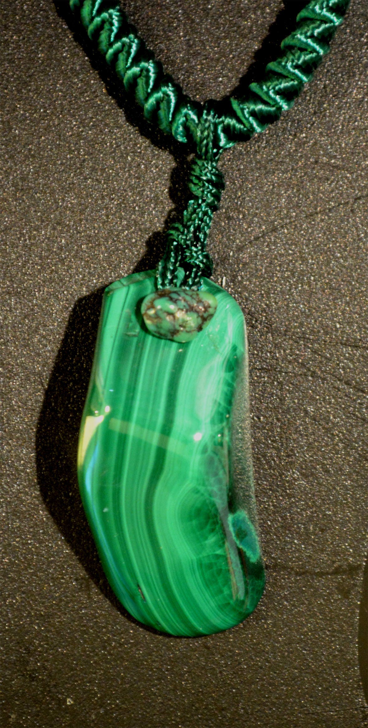 Heilstein Malachit Aus Zaire + Kleiner Türkis N56 Shangulowe von LITHOZENPALEOSCOPE