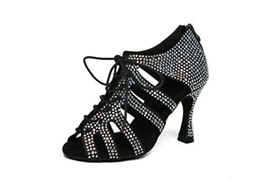 LITNERMIA Damen Schnürschuh Sexy Cut-Out Kristalle Satin Lateinamerikanische Tanzschuhe Social Sandalen,AL486 Schwarz 9cm Absatz,34.5 EU LITNERMIA Damen Schnürschuh Sexy Cut-Out Kristalle Satin Lateinamerikanische Tanzschuhe Social Sandalen,AL486 Schwarz 9cm Absatz,34.5 EU von LITNERMIA