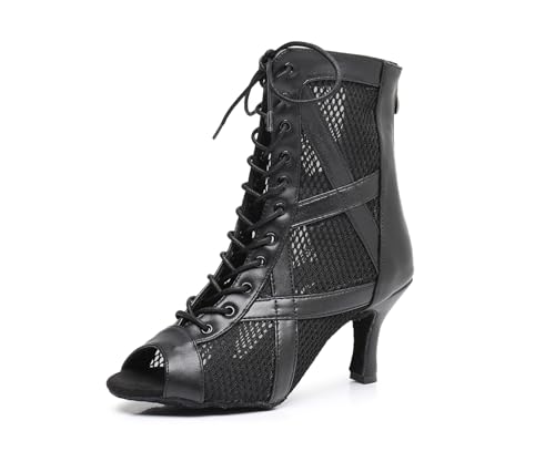 LITNERMIA Damen Schuhe Party Performance Ballsaal Schnürschuhe Mesh Latein Dance Peep Toe Tanzstiefel, Xz3210 Schwarz,36.5 EU LITNERMIA Damen Schuhe Party Performance Ballsaal Schnürschuhe Mesh Latein Dance Peep Toe Tanzstiefel, Xz3210 Schwarz,36.5 EU von LITNERMIA