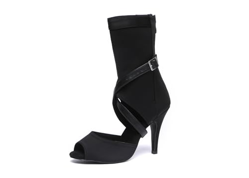 LITNERMIA Damen Stiefeletten Tanzstiefel Reißverschluss Peep Toe Modern Latein Tanzschuhe,AL564 Schwarz, 39.5 EU LITNERMIA Damen Stiefeletten Tanzstiefel Reißverschluss Peep Toe Modern Latein Tanzschuhe,AL564 Schwarz, 39.5 EU von LITNERMIA
