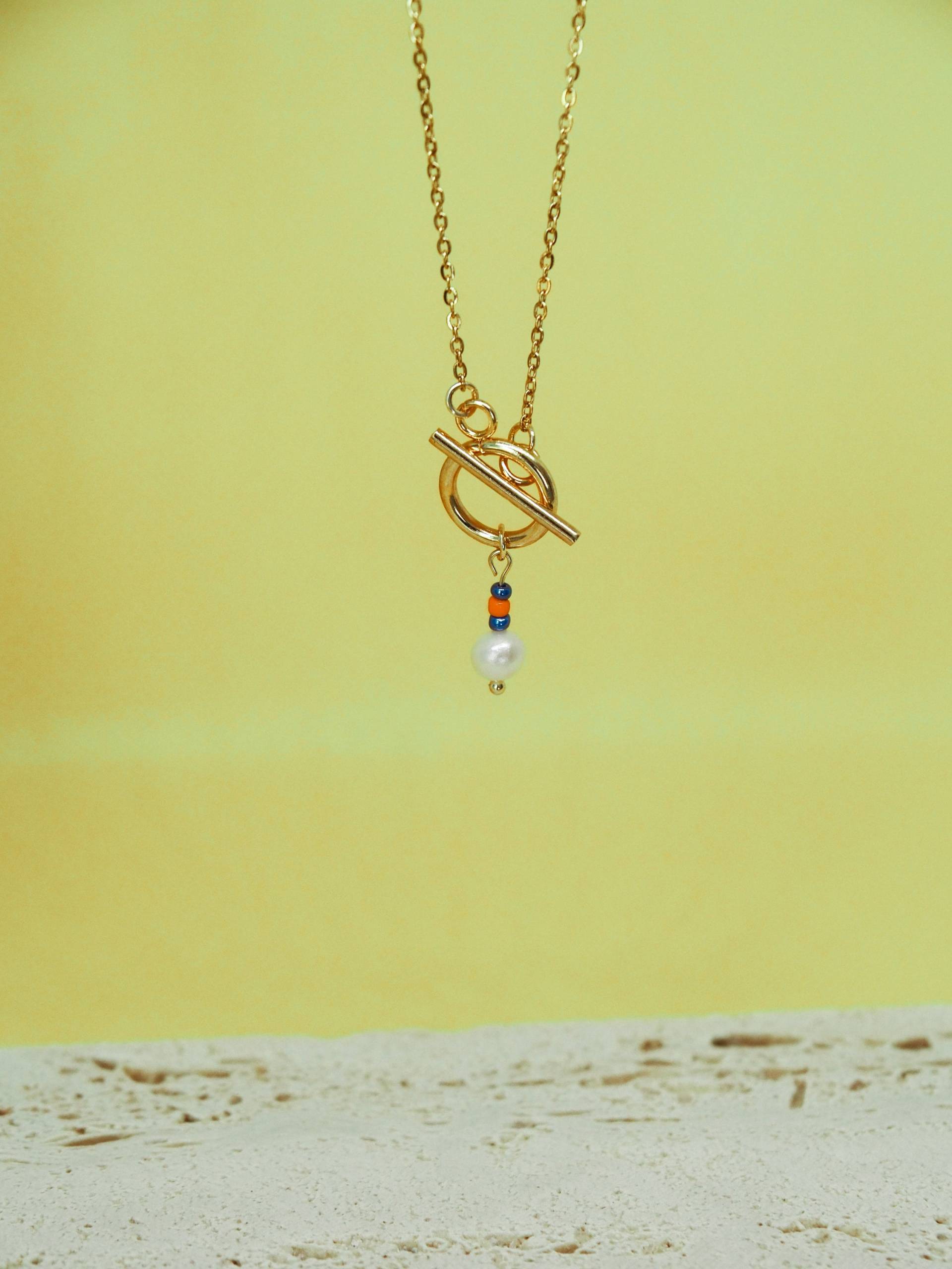 Edelstahlkette Mit Anhänger/Knebelverschluss Vergoldet Edelstahlkette Mit Anhänger/Knebelverschluss Vergoldet von LITSYjewelry