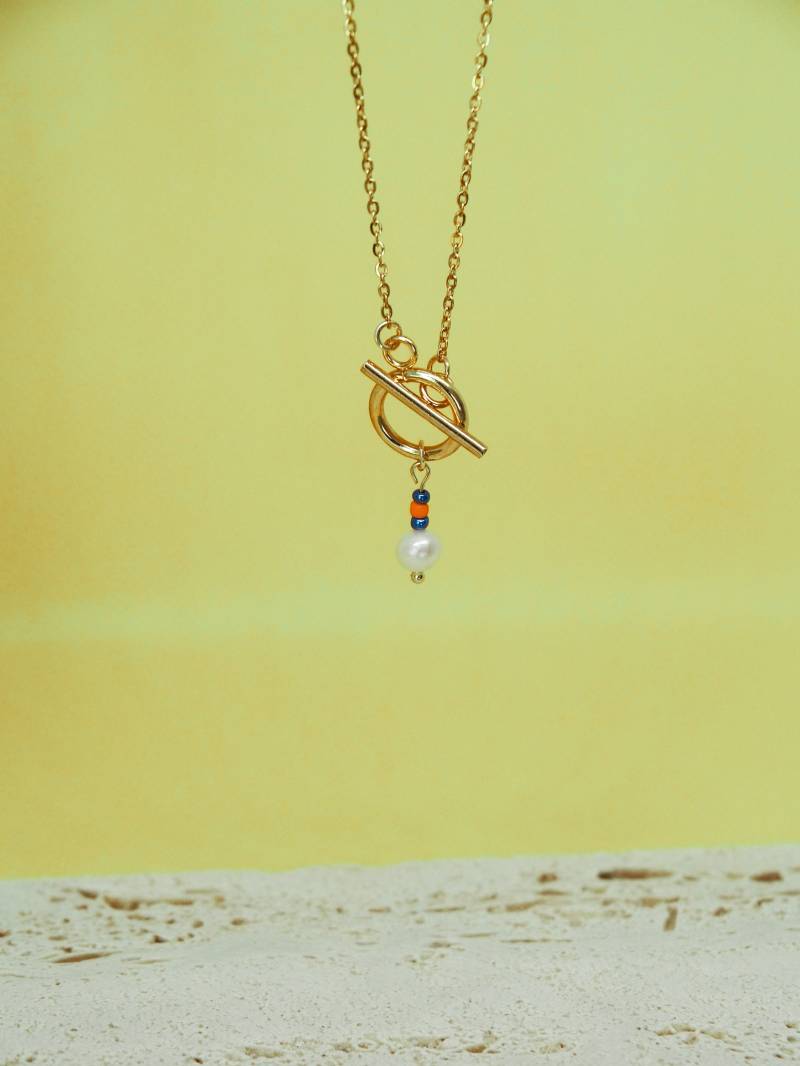 Edelstahlkette Mit Anhänger/Knebelverschluss Vergoldet Edelstahlkette Mit Anhänger/Knebelverschluss Vergoldet von LITSYjewelry
