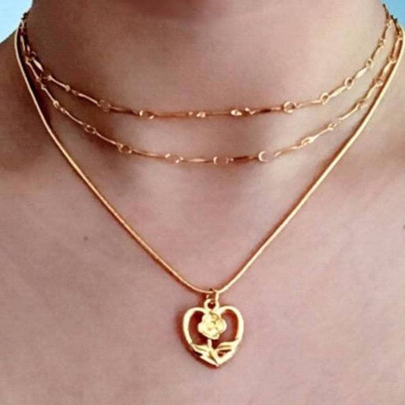 Rosenherz Anhänger Halskette von LITTLEDREAMERUK