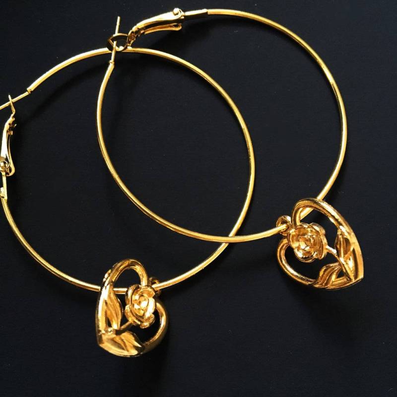 Rosenherz Ohrringe von LITTLEDREAMERUK