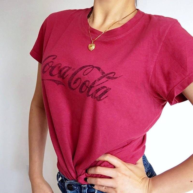 Unisex Vintage Rote Coca Cola Baumwolle T-Shirt von LITTLEDREAMERUK