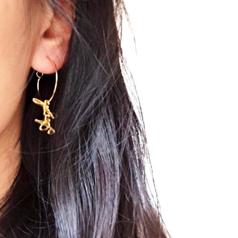 Vergoldete Engel Hoop Ohrringe von LITTLEDREAMERUK