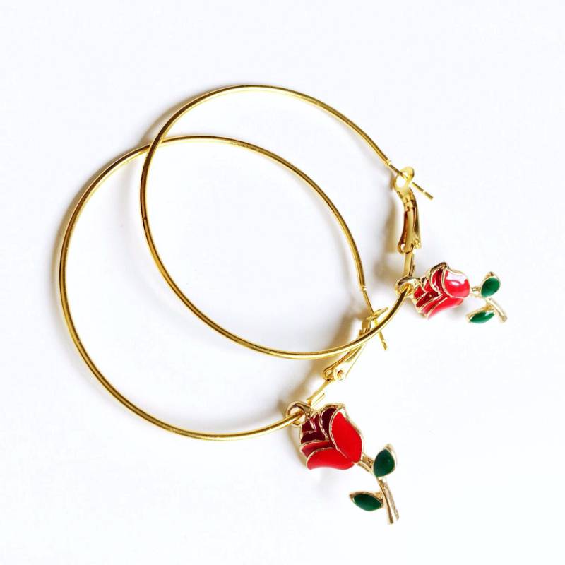 Vergoldete Rose Hoop Ohrringe von LITTLEDREAMERUK