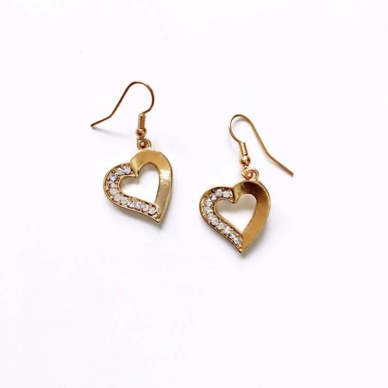 Vintage Diamante Herz Ohrringe Y2K 90Er Jahre von LITTLEDREAMERUK