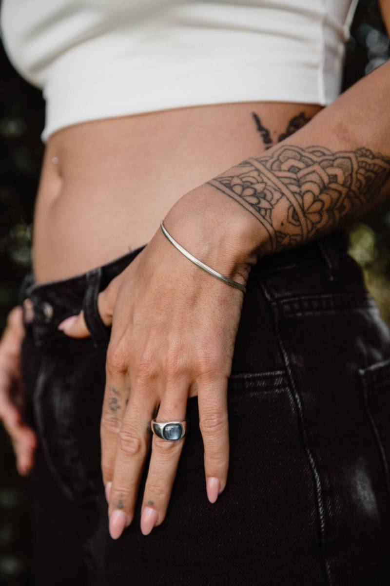 Flache Schlange Silber Armband/3 Mm Kettenarmband Herringbone Schichtarmband Frauen Flache Schlange Silber Armband/3 Mm Kettenarmband Herringbone Schichtarmband Frauen von LITjewelryShop