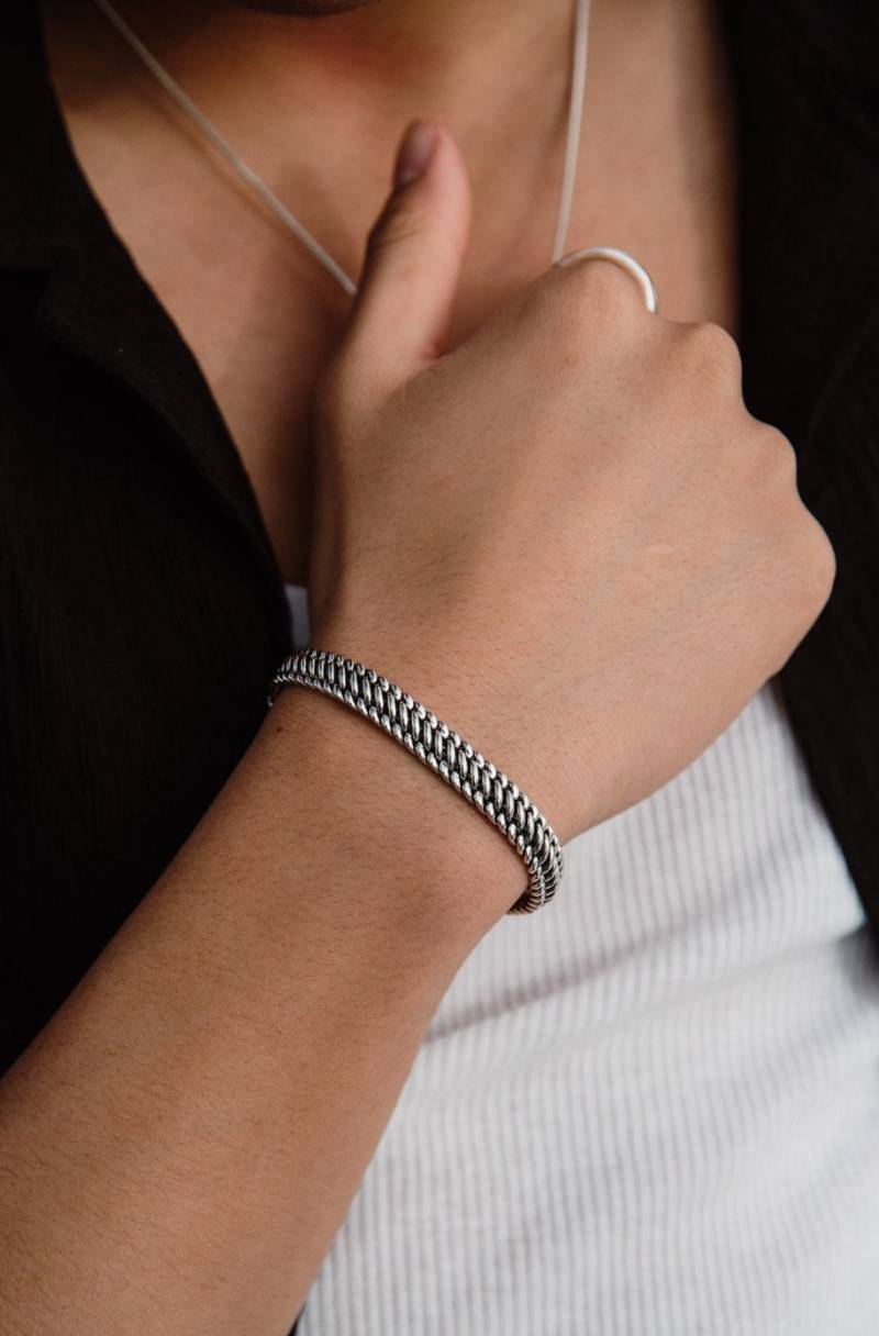 Herren Sterling Silber Armband/Geflochtenes Herren Sterling Silber Armband/Geflochtenes von LITjewelryShop