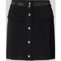 LIU JO SPORT Minirock mit Knopfleiste und Pattentaschen in Black, Größe XXL von LIU JO SPORT