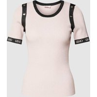 LIU JO SPORT Pullover mit 1/2-Arm aus Effektgarn in Rose, Größe S von LIU JO SPORT