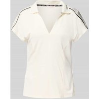 LIU JO SPORT Regular Fit Poloshirt mit Label-Schriftzug in Offwhite, Größe XL von LIU JO SPORT
