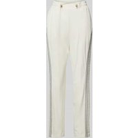 LIU JO SPORT Regular Fit Sweatpants mit Galonstreifen in Offwhite, Größe XXL von LIU JO SPORT
