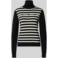 LIU JO SPORT Slim Fit Pullover aus Viskose-Mix in Strick-Optik in Black, Größe XXL LIU JO SPORT Slim Fit Pullover aus Viskose-Mix in Strick-Optik in Black, Größe XXL von LIU JO SPORT