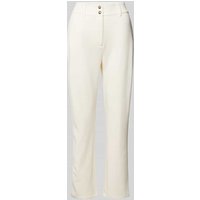 LIU JO SPORT Regular Fit Stoffhose mit französischen Eingrifftaschen in Offwhite, Größe XXL von LIU JO SPORT