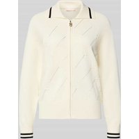 LIU JO SPORT Strickjacke mit Umlegekragen in Offwhite, Größe XXL von LIU JO SPORT