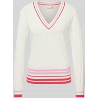 LIU JO SPORT Strickpullover mit V-Ausschnitt in Offwhite, Größe S LIU JO SPORT Strickpullover mit V-Ausschnitt in Offwhite, Größe S von LIU JO SPORT