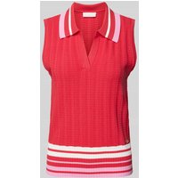 LIU JO SPORT Strickpullunder mit Polokragen in Rot, Größe M LIU JO SPORT Strickpullunder mit Polokragen in Rot, Größe M von LIU JO SPORT
