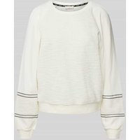 LIU JO SPORT Sweatshirt mit Ballonärmeln in Offwhite, Größe S von LIU JO SPORT